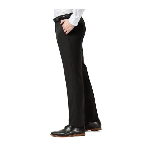 Haggar Men’s Pants Performance Comfort 4 Way Stretch Straight Fit 32 X 30 Black - Picture 2 of 5